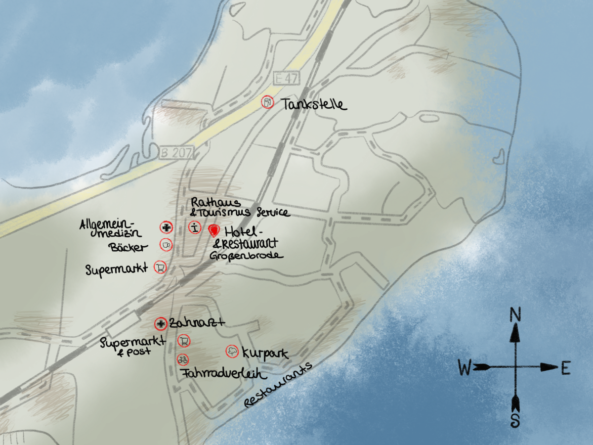 Bild: Hotel Großenbrode Umgebungskarte